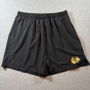 Chicago Blackhawks Black Athletic Shorts Men's 2XL Fanatics NHL Pockets Logo